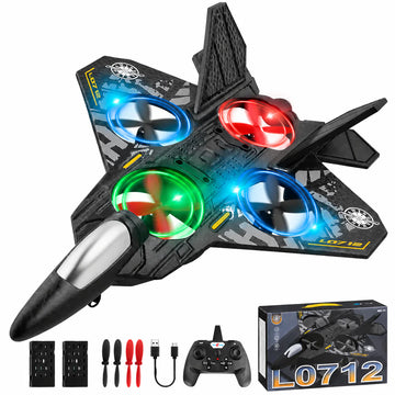 RC Fighter Jet Plastic Toy, dual battery with 360° Flip Plane